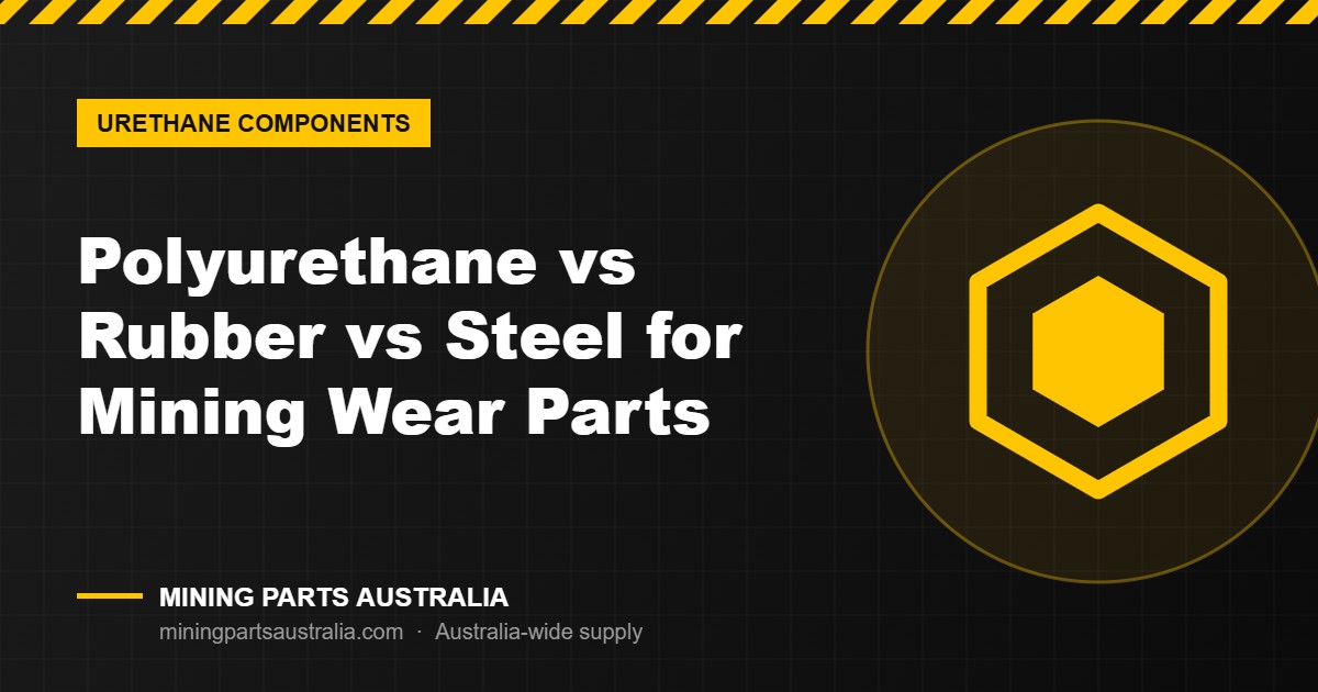 Polyurethane vs rubber vs steel mining wear parts material comparison – Mining Parts Australia